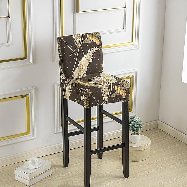  strækbar stolbetræk pubdisk skammel stol betræk til spisestue cafemøbel sædebetræk strækbeskyttere skridsikker med elastisk bund