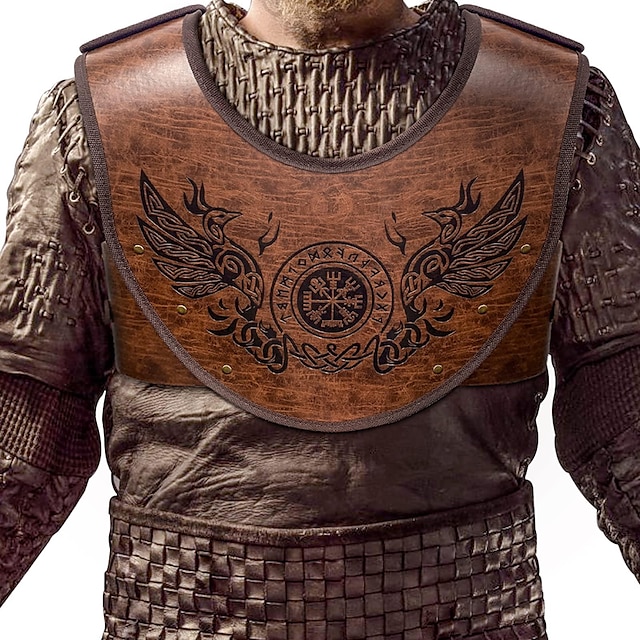  embosované brnění z pu kůže, hrudní brnění vikingského válečníka, středověké rytířské brnění pro larpové cosplay aktivity