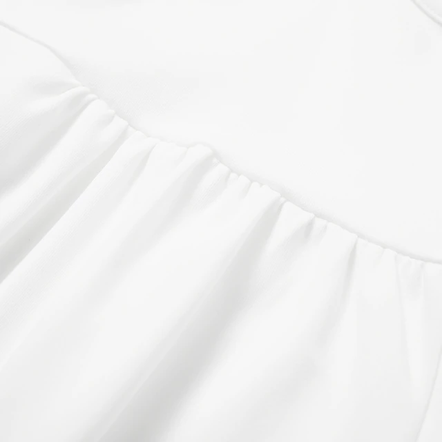 Women's White Dress Casual Dress Shift Dress Pure Color Button V Neck ...