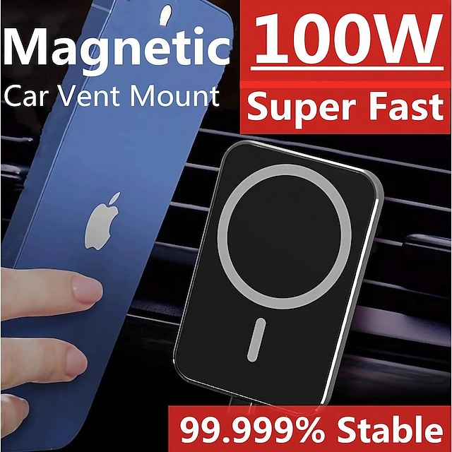  StarFire 100W Magnetic Car Wireless Chargers Air Vent Phone Holder for iphone 14 13 12 Pro Max Macsafe Charger Fast Charging Station