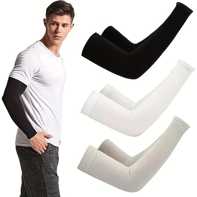  mangas de braço de resfriamento masculinas e femininas, capa de braço de proteção solar uv, adequada para golfe, ciclismo, corrida e direção