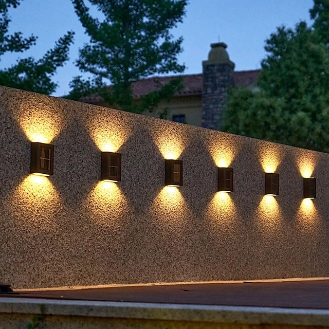  napelemes fali lámpa kültéri vízálló udvari fény kerítés lámpa villa háztáji veranda kerítés kerti tájdíszítő lámpa