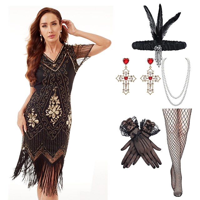 Roaring 20s 1920s Vintage Inspired The Great Gatsby Cocktail Dress