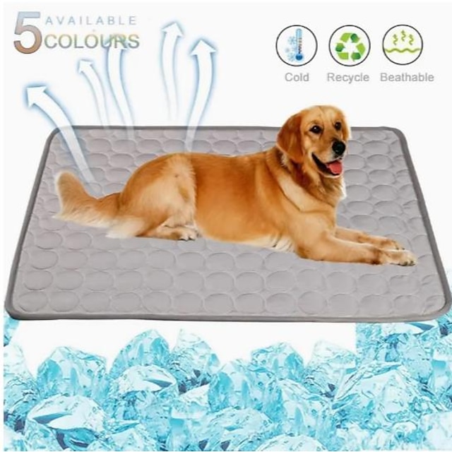  tapis de refroidissement pour chien, tapis de refroidissement pour animaux de compagnie tapis de refroidissement d'été pour chiens chats tapis auto-refroidissant pour chien