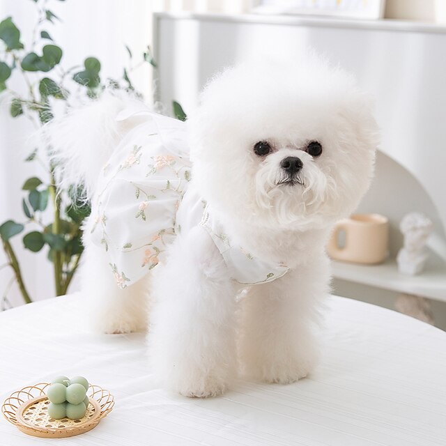  New Spring/Summer Dog 3D Bow Dress Cat Princess Style Skirt Thin Pet Dog Clothing