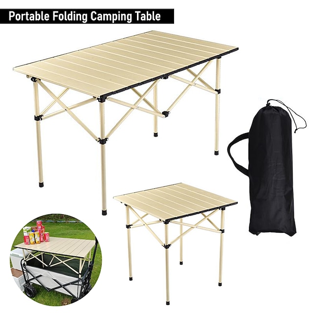  bærbart sammenklappeligt campingbord - perfekt til 2-6 personer - perfekt til udendørs grill, vandreture og picnic!