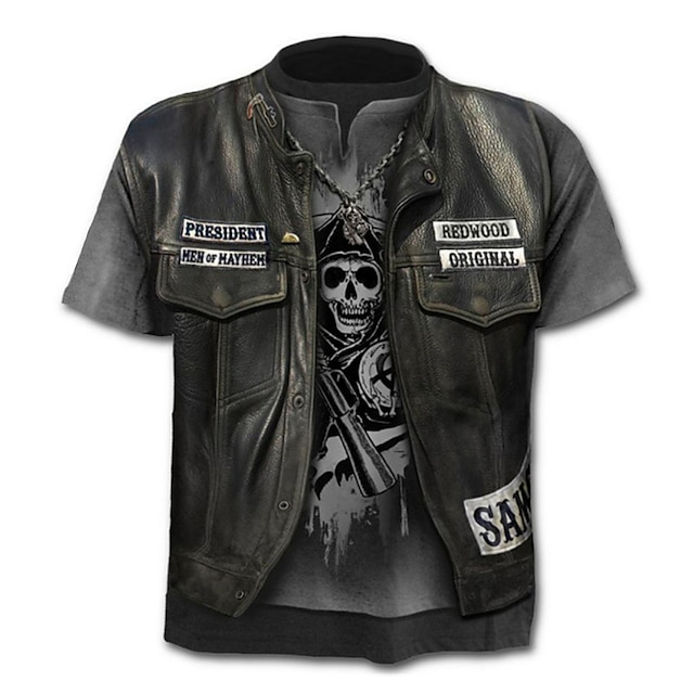  Pojkar 3D Grafisk T-shirt Kortärmad 3D-tryck Sommar Vår Aktiv Sport Mode Polyester Barn 3-12 år Utomhus Dagligen Normal