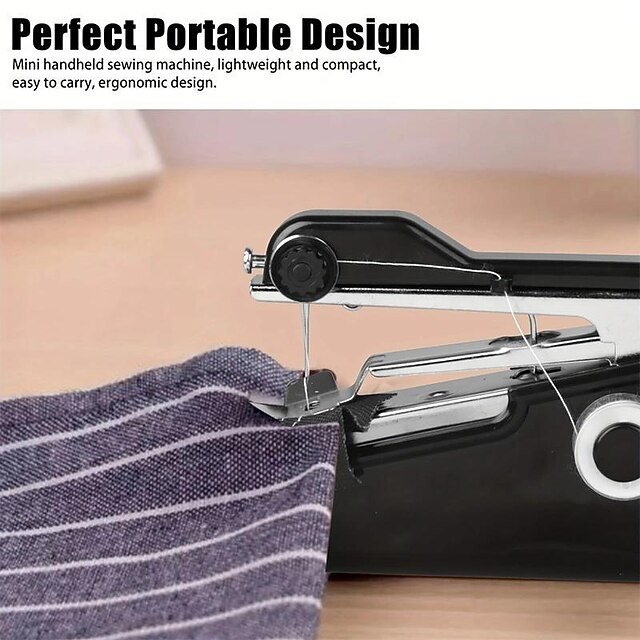 Portable Handheld Sewing Machine, Hand Held Sewing Device Tool Mini Portable Cordless Sewing