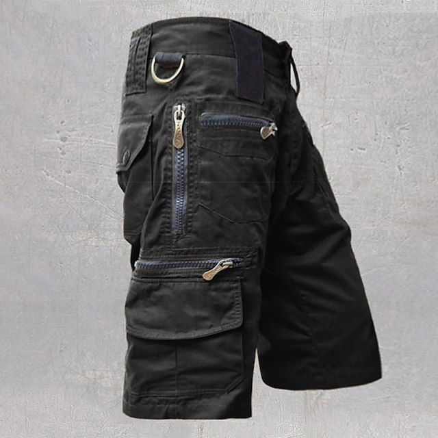 Men's Tactical Shorts Cargo Shorts Zipper Pocket Multi Pocket Plain ...