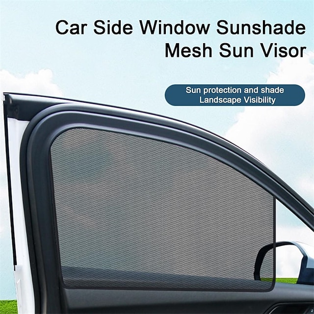  bueformet/firkantet effektiv bilrude solafskærmning siderude mesh universal bilrudeskærm åndbar biltilbehør