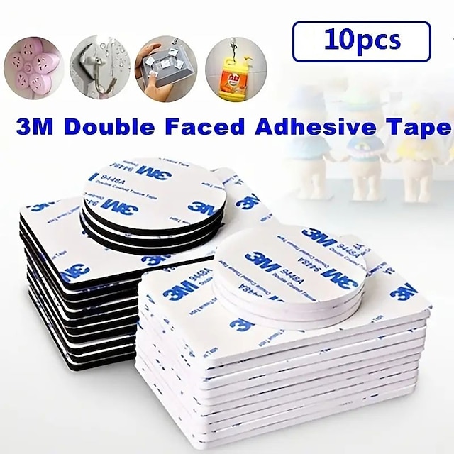  10 unidades de fita de montagem forte fita de espuma adesiva dupla face com adesivo redondo de espuma