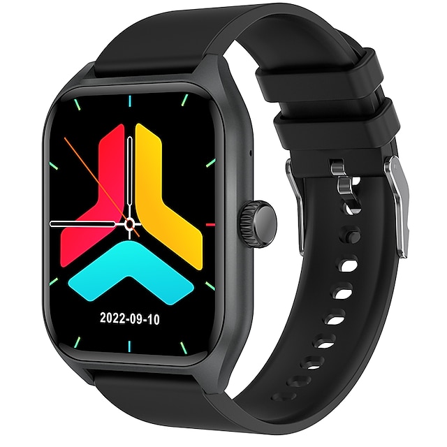  Reloj inteligente no invasivo Imosi QX5 de 1,96 pulgadas, reloj inteligente para fitness, running, control de temperatura, podómetro, llamadas, compatible con Android, iOS, para hombres y mujeres, resistente al agua
