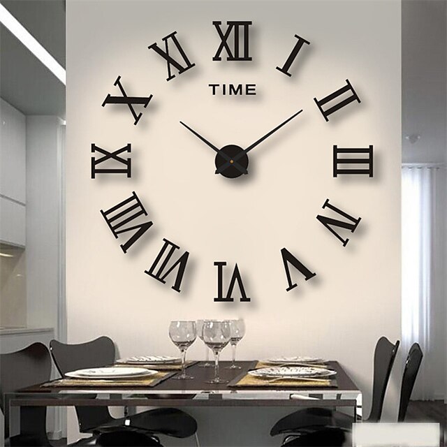  Wall Mounted Clock Decoration Clock Creative Nordic Living Room Acrylic Stereoscopic Bedroom DIY Silent Home