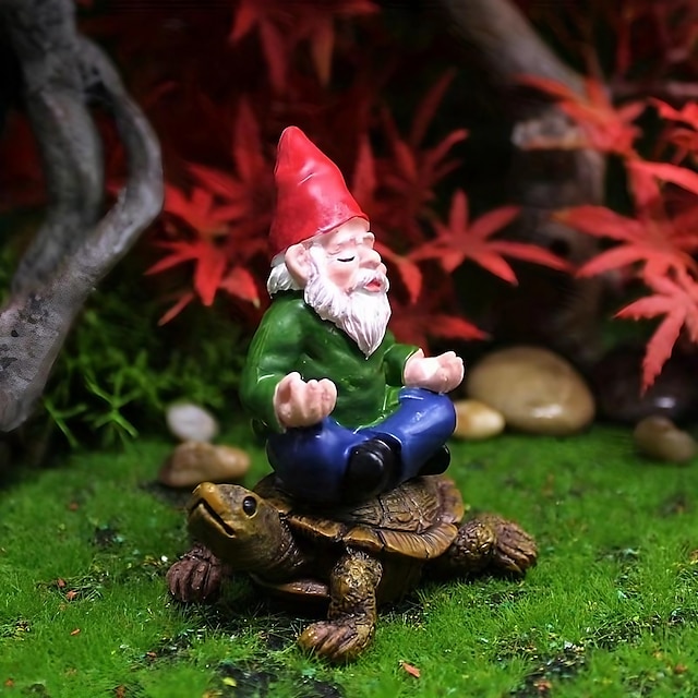  statue de yoga mini tortue - artisanat en résine pour jardin de fées, décoration de micro-paysage, pot de fleurs d'étagère et décoration d'aquarium - accent relaxant et apaisant pour la maison