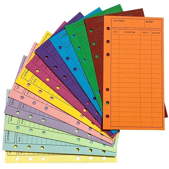  Φάκελοι μετρητών 12 τμχ για προϋπολογισμό χαρτόνι σύστημα φακέλων προϋπολογισμού για παρακολούθηση εξοικονόμησης χρημάτων 12 διάφορα χρώματα κάθετη διάταξη, δώρο επιστροφής στο σχολείο