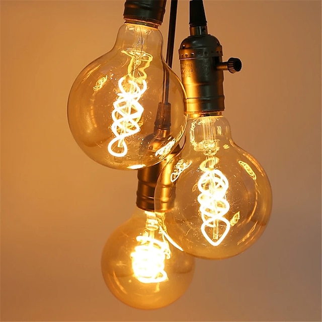  3 Stück, 2 Stück, 1 Stück, Retro-Edison-Glühbirne, E27, 220 V, 40 W, Glühbirne, G80-Filament, Vintage-Ampulle, Glühlampe, Spirallampe, Heimdekoration