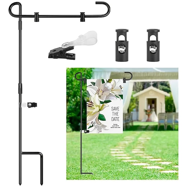 Set Garden Flag Stand Flag Pole Suitable For Home Flags Decorative ...