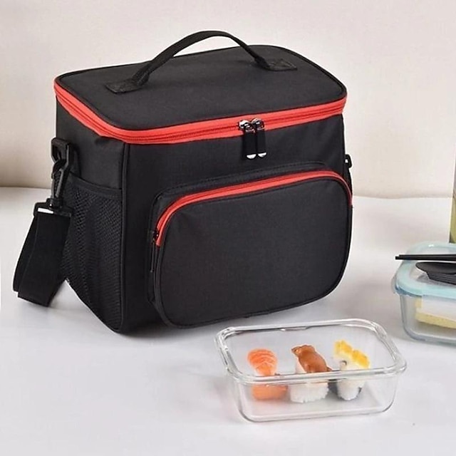  1pc Lunch Box For Men Women With Adjustable Shoulder Strap, Insulated Lunch Bag For Office School Picnic, Reusable Lunch Tote Bags For Office Work, Cooler Bag For Women Men
