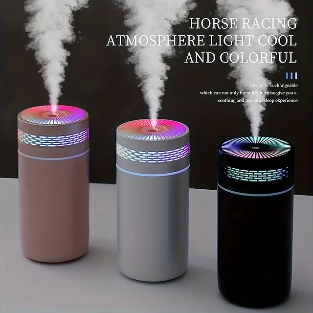  nowy samochodowy dyfuzor olejków eterycznych mini ultradźwiękowy kolorowy kubek nawilżacz led lampka nocna USB aromaterapia Fogger odświeżacz powietrza