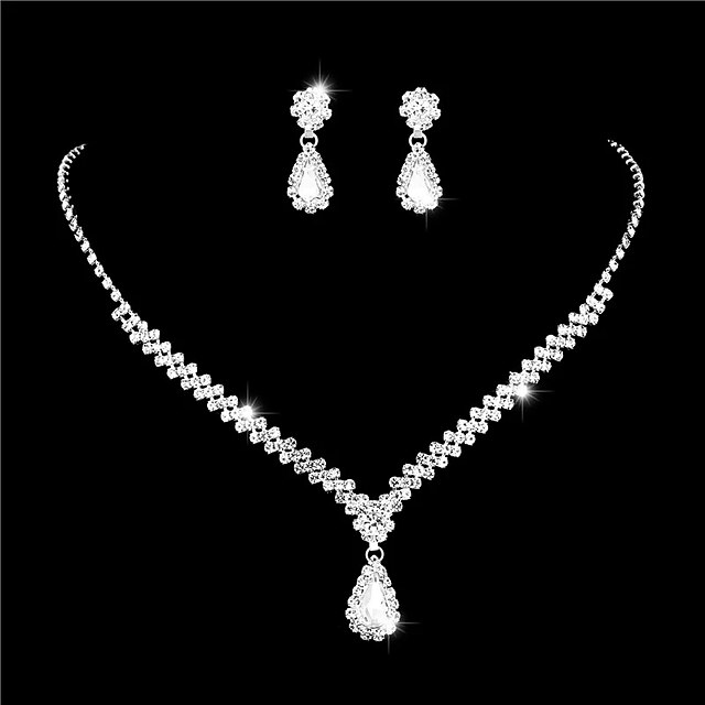Bridal Jewelry Sets 1 set Alloy 1 Necklace Earrings Women's Fashion
