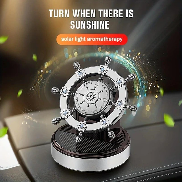 Car Perfume Fragrance Solar Aromatherapy Rotating Rudder Car Air Freshener Diffuser Parfume Gift Box Car Decor Auto Accessories 13