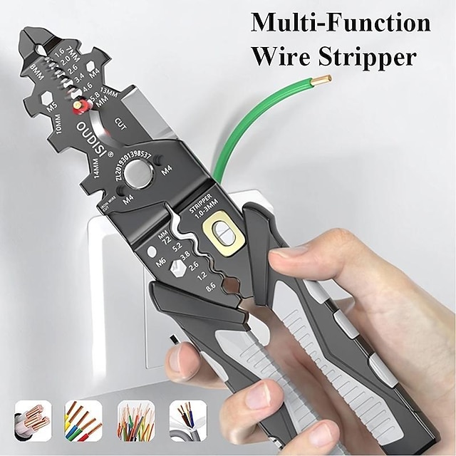  25 in 1 elektricien tang multifunctionele lange neus tang draad stripper kabel cutter terminal krimpen handgereedschap