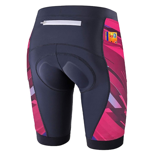  21Grams Women's Cycling Shorts Bike Padded Shorts / Chamois Bottoms Mountain Bike MTB Road Bike Cycling Sports Graphic 3D Pad Breathable Quick Dry Moisture Wicking Pink Blue Spandex Clothing Apparel