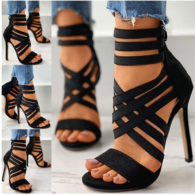 Women's Sandals Heel Sandals Plus Size Sandals Boots Summer Boots Party Outdoor Club Solid Color