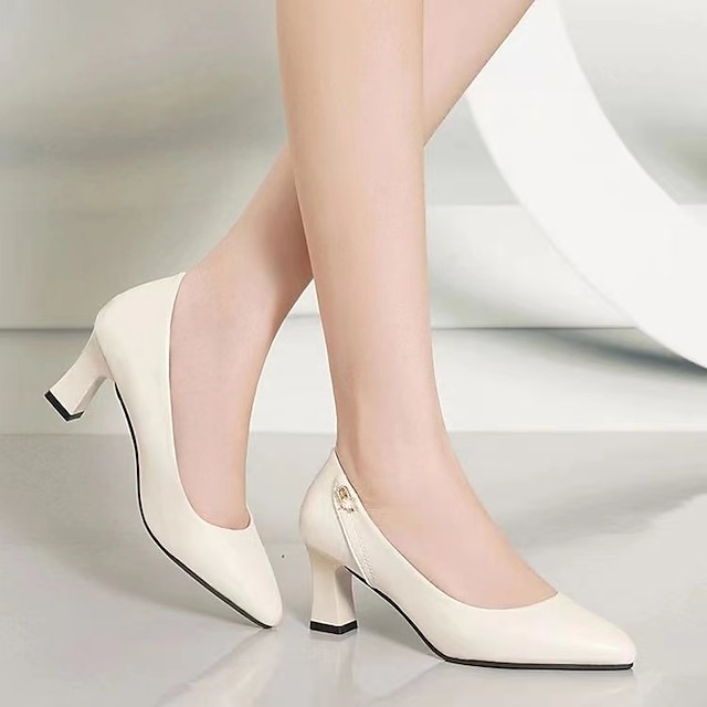 Women's Heels Pumps Ladies Shoes Valentines Gifts White Shoes Sexy ...