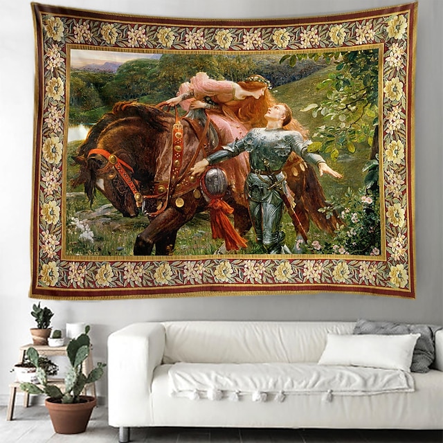 Victorian Style Painting Hanging Tapestry Wall Art Large Tapestry Mural Decor Photograph Backdrop Blanket Curtain Home Bedroom Living Room Decoration