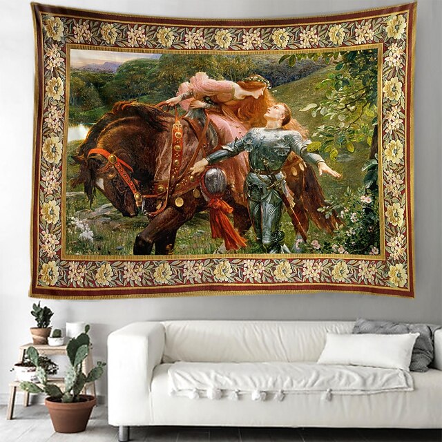 Victorian Style Painting Hanging Tapestry Wall Art Large Tapestry Mural Decor Photograph Backdrop Blanket Curtain Home Bedroom Living Room Decoration 20