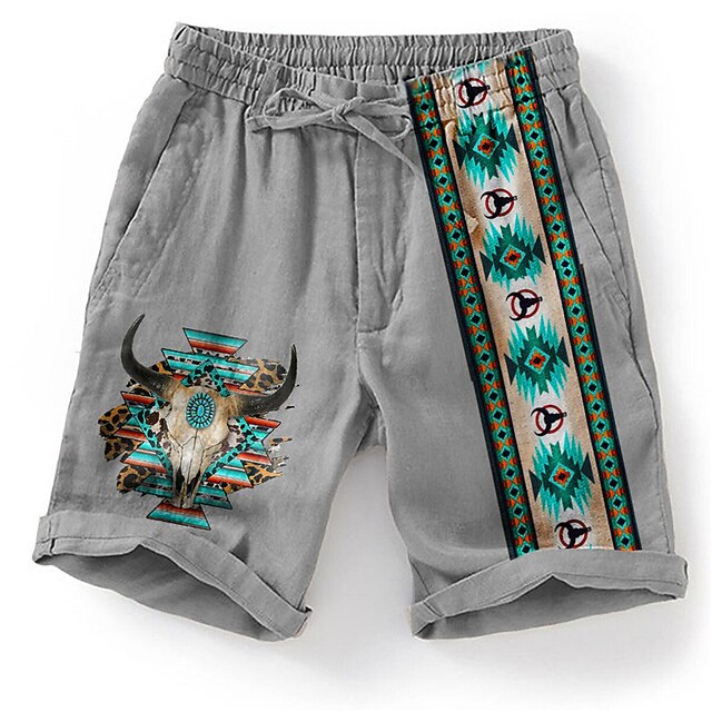 Men's Graphic Geometric Pattern Shorts Summer Shorts Beach Shorts Mid Waist Ethnic Style Retro Vintage Casual Daily Holiday Drawstring Elastic Waist 3D Print Designer Clothing Apparel2