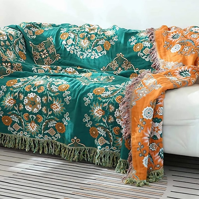 Sofa Cover Sofa Blanket Cotton Tassel Couch Cover Couch Protector Sofa ...