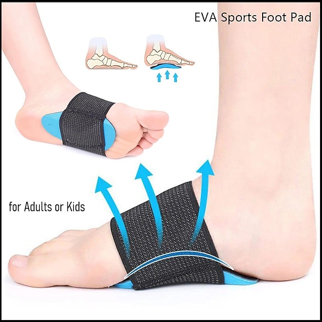 EVA Sports Foot Pad, Flat Foot Arch Support Half Pad For Men And Women, Inner And Outer Eight-character Orthopedic Arch Insole