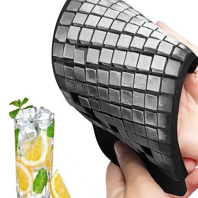  160 Grid Ice Tray Crushed Ice Ice Maker Thickened Silicone Ice Tray Food Grade Square Ice Mold Summer 160 Grid Ice Tray Crushed Ice Ice Maker