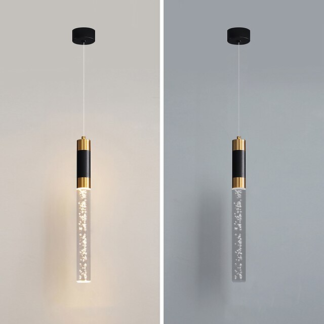 LED Pendant Light Dimmable 34cm Crystal Modern Kitchen Island Light