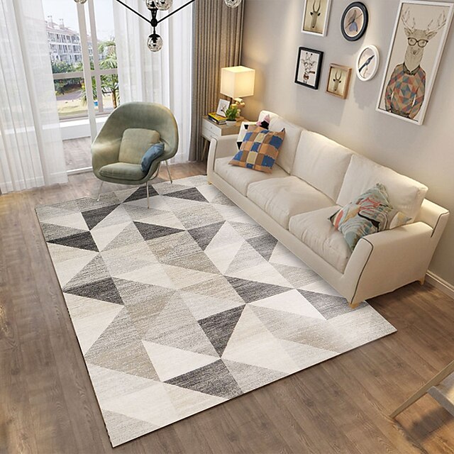 Geometric Living Room Floor Mat Carpet Abstract Area Rug Bedroom ...