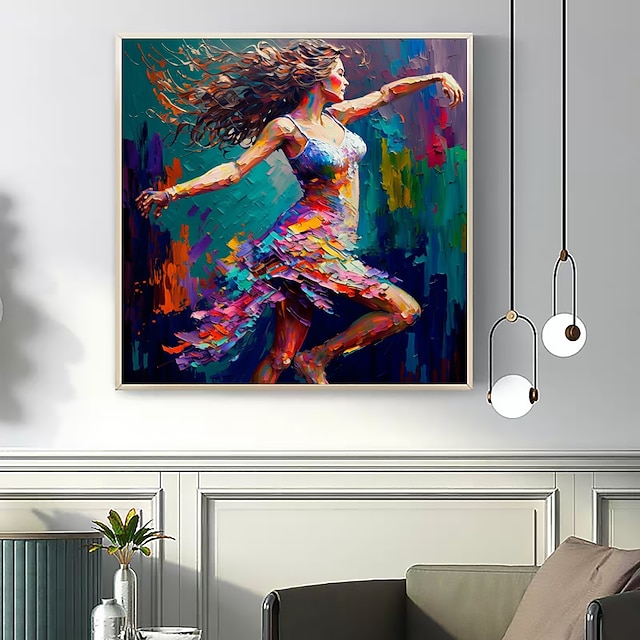 Handmade Oil Painting Canvas Wall Art Decor Original Dancing girl ...