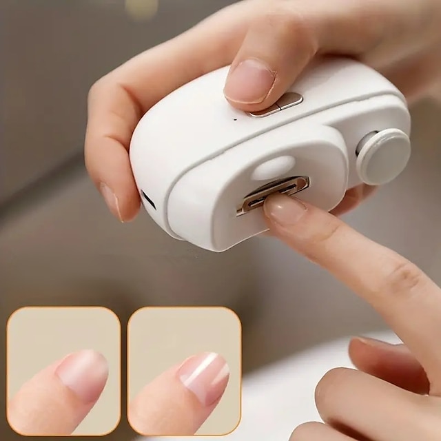  elektrisk nagelklippare säkerhet automatisk nagelklippare bärbar nageltrimmer elektrisk nageltrimmer manikyrverktyg för barn vuxna äldre