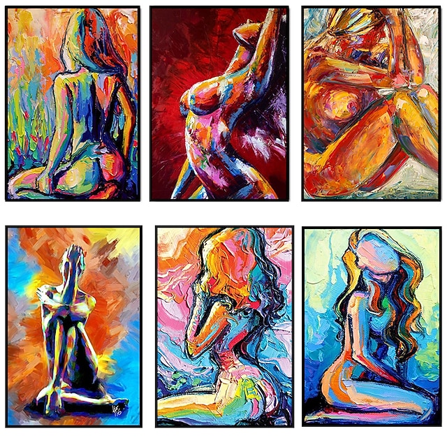 abstraktní žena nahá malba na plátně sexy body art malba na plátně tisk sex plakáty nástěnné umění obrázky moderní ložnice home decor