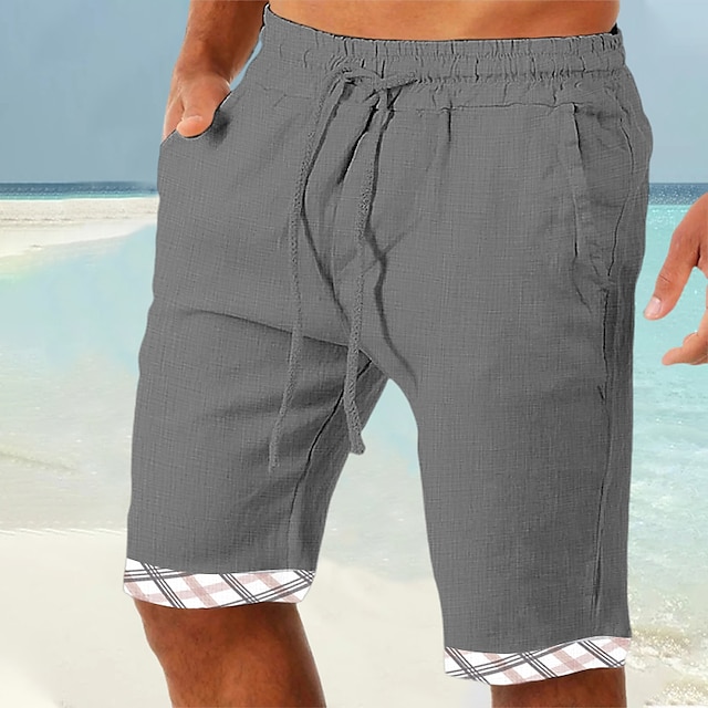 Men's Shorts Summer Shorts Beach Shorts Drawstring Elastic Waist ...