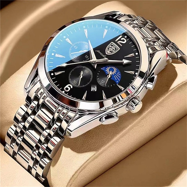  POEDAGAR New Sport Men Watch Top Brand Luxury Military Army Waterproof Male Clock Genuine Leather Quartz Date Man Wristwatch 829