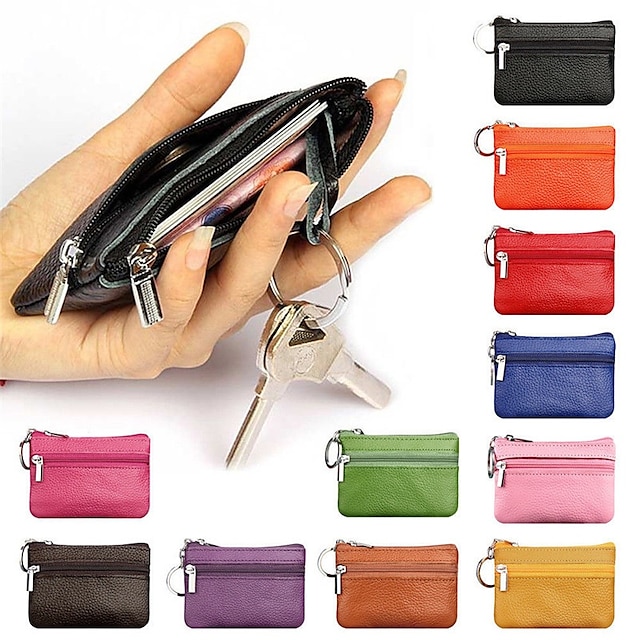  Модный кожаный мини-кошелек для мелочи, кошелек-клатч на молнии, маленький мягкий ключ, держатель для карт, сумка для денег, карманные кошельки