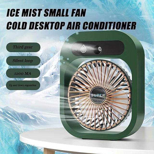  Ventilador de ar condicionado portátil ventilador de refrigeração com umidificador refrigerador de ar evaporativo usb condicionador pessoal com 3 velocidades para sala de escritório