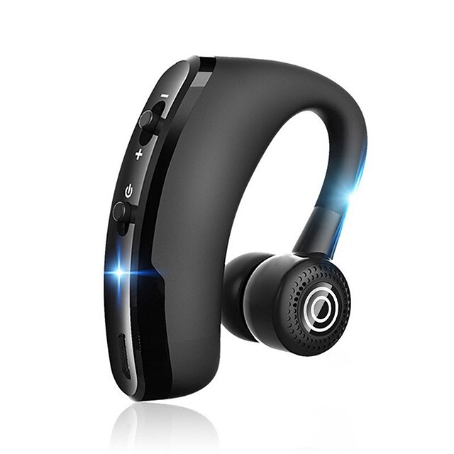  1PC ワイヤレスBluetoothビジネスヘッドフォン マイク付き ボイスコントロール ハンズフリーイヤフォン ステレオノイズキャンセリング イヤーフックBluetoothヘッドセット スマートフォン用