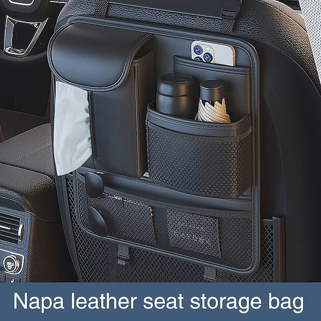  Car Seat Back Storage Bag Car Seat Back Hanging Storage Bag Multifunctional Storage Box Car Interior Bag Sundry Storage Box Car Accessories