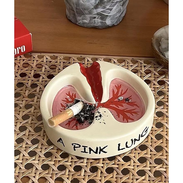  roze longasbak - longasbak - unieke creatieve kleurrijke harsasbak voor mannen vrouwen vaderdag tafeldecoratie fancy cadeau