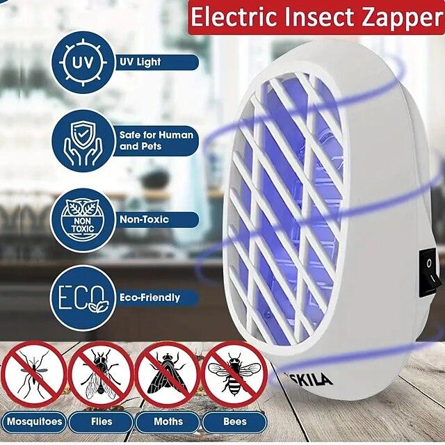 1pc Electric Insect Zapper Bug Zapper Swatter Indoor Insect Killer Mosquito Pest Lamp