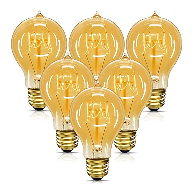  Ampoule rétro à intensité variable e27 220v 40w a19, ampoule à incandescence vintage, lampe edison à filament, décoration, 6 ou 4 pièces