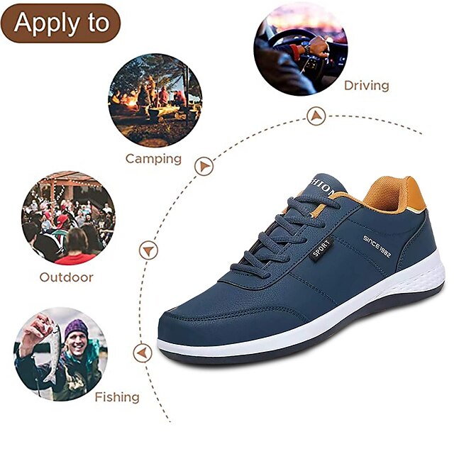 Men's Navy Blue Casual Sports Sneakers | Lightweight Lace-Up Athletic ...